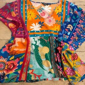 Tolani Multicolor Floral Blouse